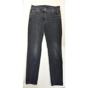 Brunello Cucinelli Black Washed Denim Extra Skinny High Waist Jeans 40/ US 4